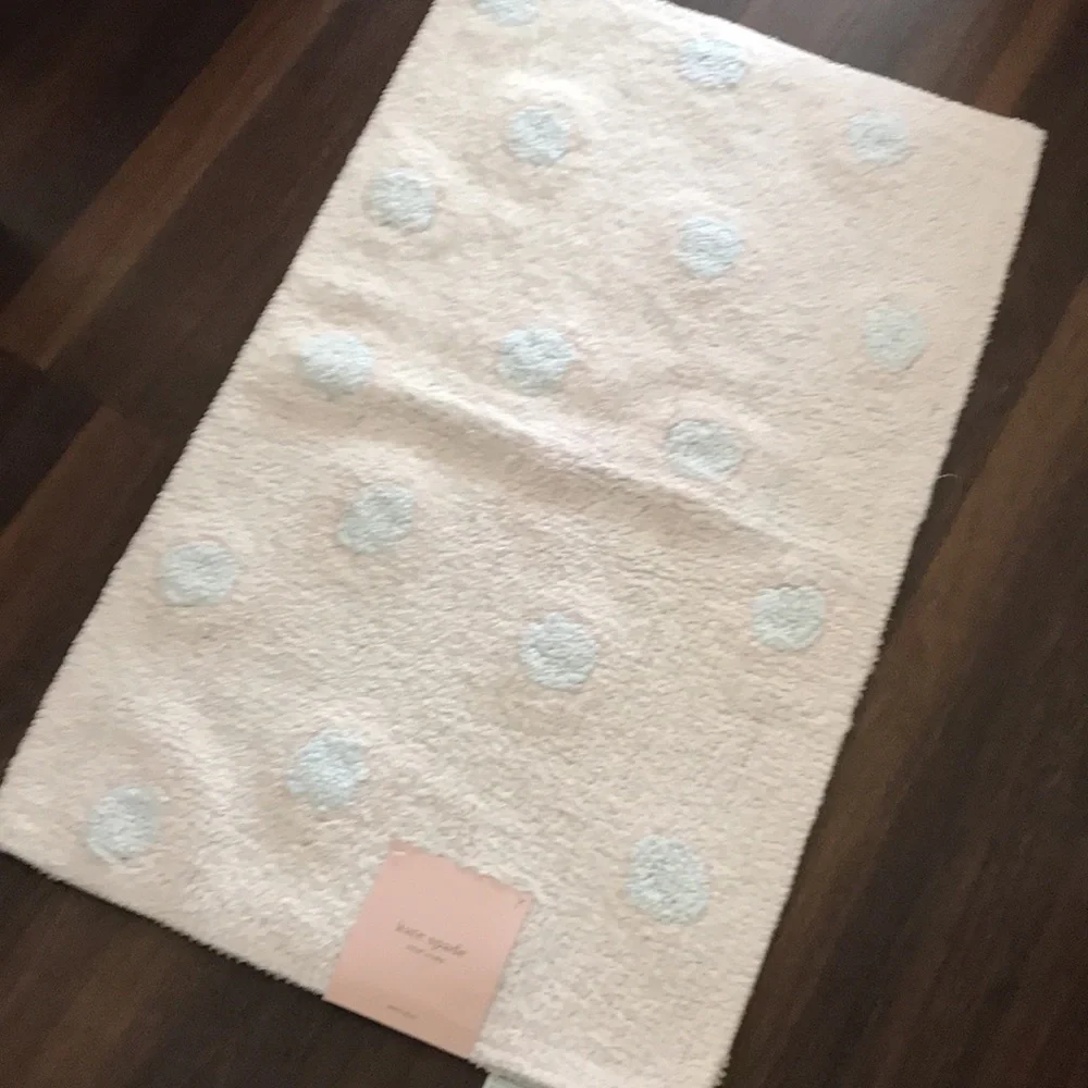 Kate Spade New York Pink Bath Mat Bath Rug Polka-Dot NWT